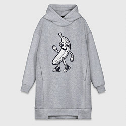 Женская толстовка-платье Банановый человечек