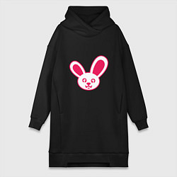 Женская толстовка-платье Токсичный заяц