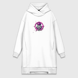 Женская толстовка-платье Зомби панк анархист