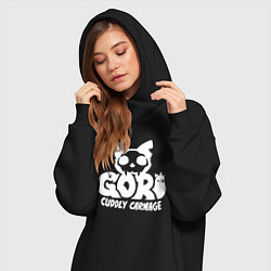 Женское худи-платье Goro cuddly carnage logo, цвет: черный — фото 2