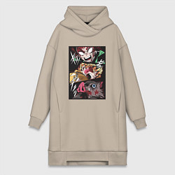 Женская толстовка-платье Тандзиро Зеницу Инозука манга Клинок рассекающий д