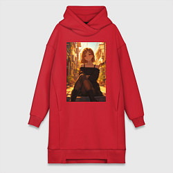 Женская толстовка-платье Магическая битва Нобара Кугисаки арт