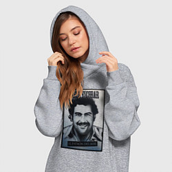 Женское худи-платье Escobar draw portrait, цвет: меланж — фото 2
