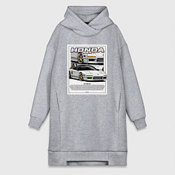 Женское худи-платье Honda nsx авто, цвет: меланж