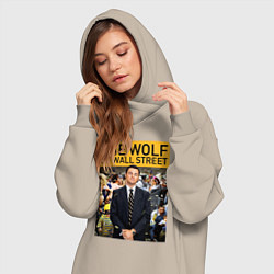 Женское худи-платье The wolf of wall street - Leo, цвет: миндальный — фото 2