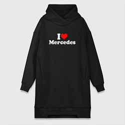 Женская толстовка-платье I love Mercedes