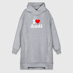 Женская толстовка-платье I love Audi