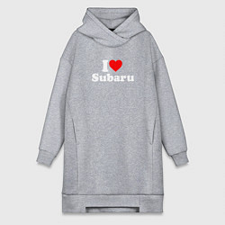 Женская толстовка-платье I love Subaru sport