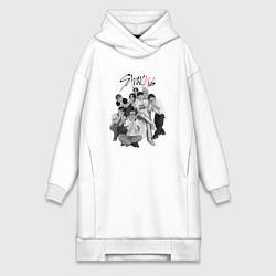 Женское худи-платье Stray Kids 6th Anniversary, цвет: белый