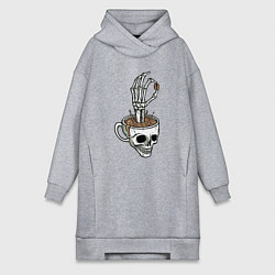 Женская толстовка-платье Мёртвый кофе