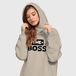 Женское худи-платье Boss начальник, цвет: миндальный — фото 2