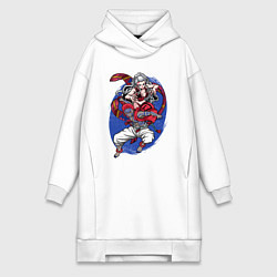 Женская толстовка-платье Клинок рассекающий демонов Акадза Даки Высшие Луны