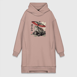 Женская толстовка-платье Лягушка с зонтом