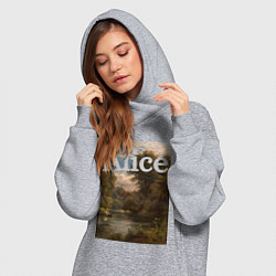 Женское худи-платье Alice сказочная Алиса, цвет: меланж — фото 2