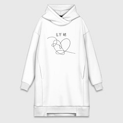 Женская толстовка-платье BTS Love