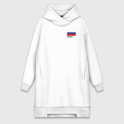 Женская толстовка-платье Россия карта и флаг