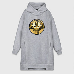Женское худи-платье Fitness power, цвет: меланж