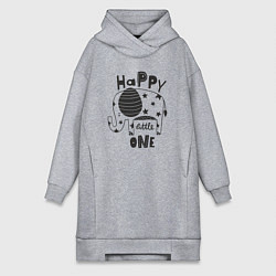 Женская толстовка-платье Счастливый малыш