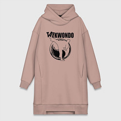 Женская толстовка-платье Тхэквондо удар ногой