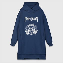 Женская толстовка-платье Manowar rock dog