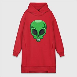 Женская толстовка-платье Green skeletor