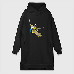 Женская толстовка-платье Мёртвый скейтбордист