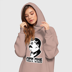 Женское худи-платье Сталин - при мне такого не было, цвет: пыльно-розовый — фото 2