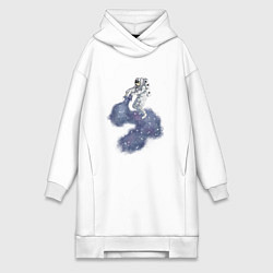 Женская толстовка-платье Космонавт астронавт украшает футболку космосом