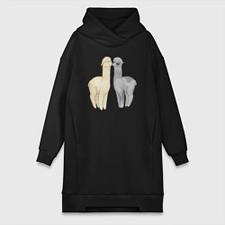 Женская толстовка-платье Ламы