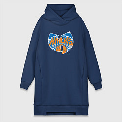 Женское худи-платье Wu-tang knicks, цвет: тёмно-синий