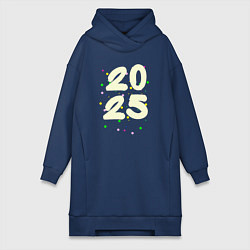 Женская толстовка-платье 2025 с разноцветными крапинками