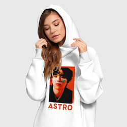 Женское худи-платье Astro Роки, цвет: белый — фото 2