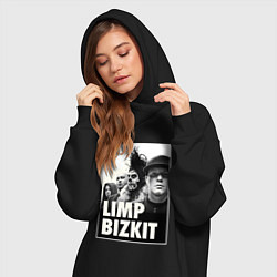 Женское худи-платье Limp Bizkit all, цвет: черный — фото 2