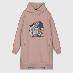 Женская толстовка-платье Хэллоуин зомби