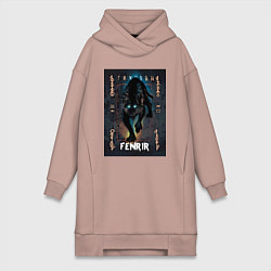 Женская толстовка-платье Fenrir black vinyl