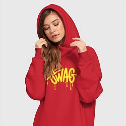 Женское худи-платье Swag, цвет: красный — фото 2