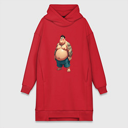Женская толстовка-платье Толстяк анимешник