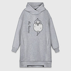 Женская толстовка-платье Йога овечка