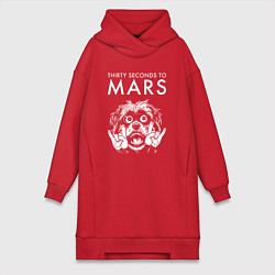 Женская толстовка-платье Thirty Seconds to Mars rock dog