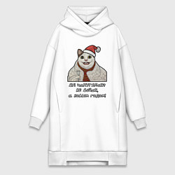 Женская толстовка-платье Кот Бу - Новый год