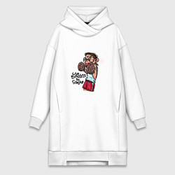 Женская толстовка-платье Не используй руки - используй мозги