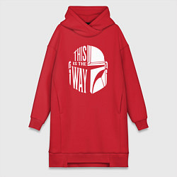 Женская толстовка-платье This is the way helmet The mandolorian