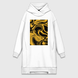 Женское худи-платье Liquid gold, цвет: белый