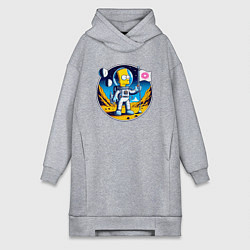 Женская толстовка-платье Космонавт Барт Симпсон на другой планете