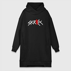 Женская толстовка-платье Skrillex - logo