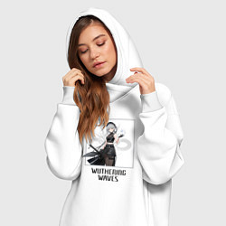 Женское худи-платье Саньхуа, цвет: белый — фото 2