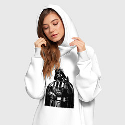 Женское худи-платье Дарт Вейдер ситх, цвет: белый — фото 2