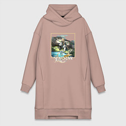 Женское худи-платье Лоча, цвет: пыльно-розовый