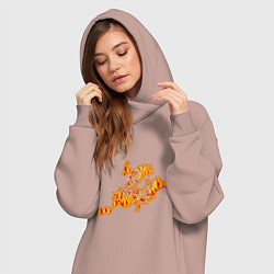 Женское худи-платье Новокузнецк, цвет: пыльно-розовый — фото 2