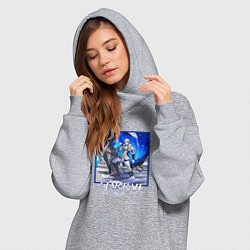 Женское худи-платье Гепард, цвет: меланж — фото 2